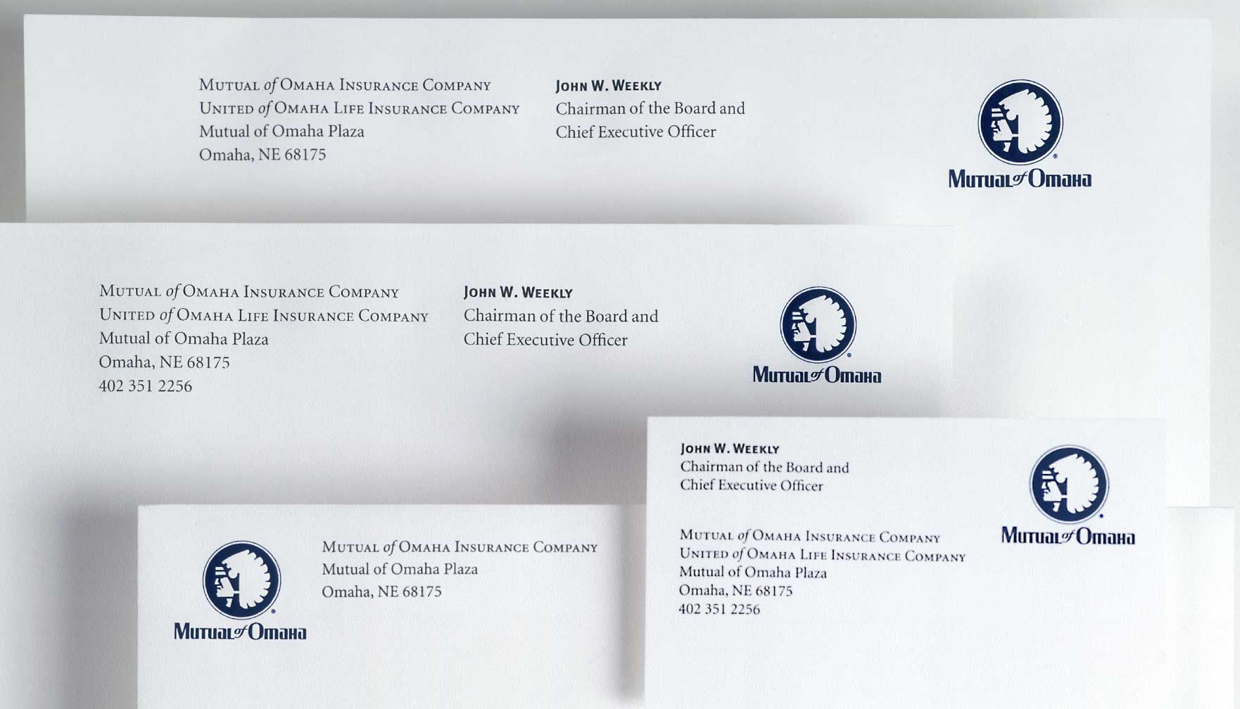 mutual-of-omaha_stationery.jpg Art Direction by: Bart Crosby, Crosby Associates